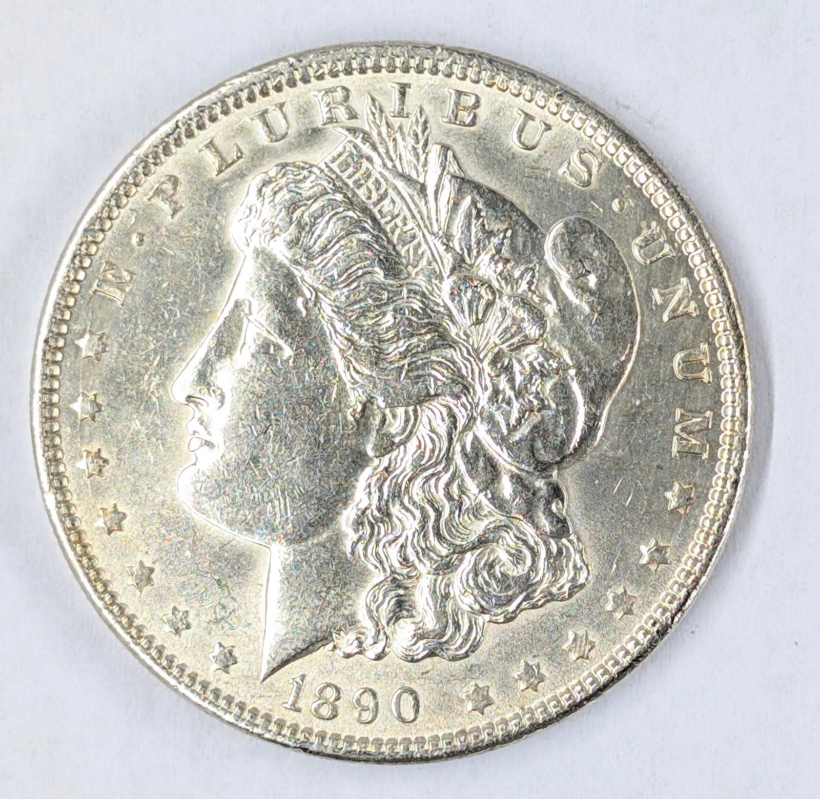 1890 Morgan Silver Dollar: AU Strong Coin!