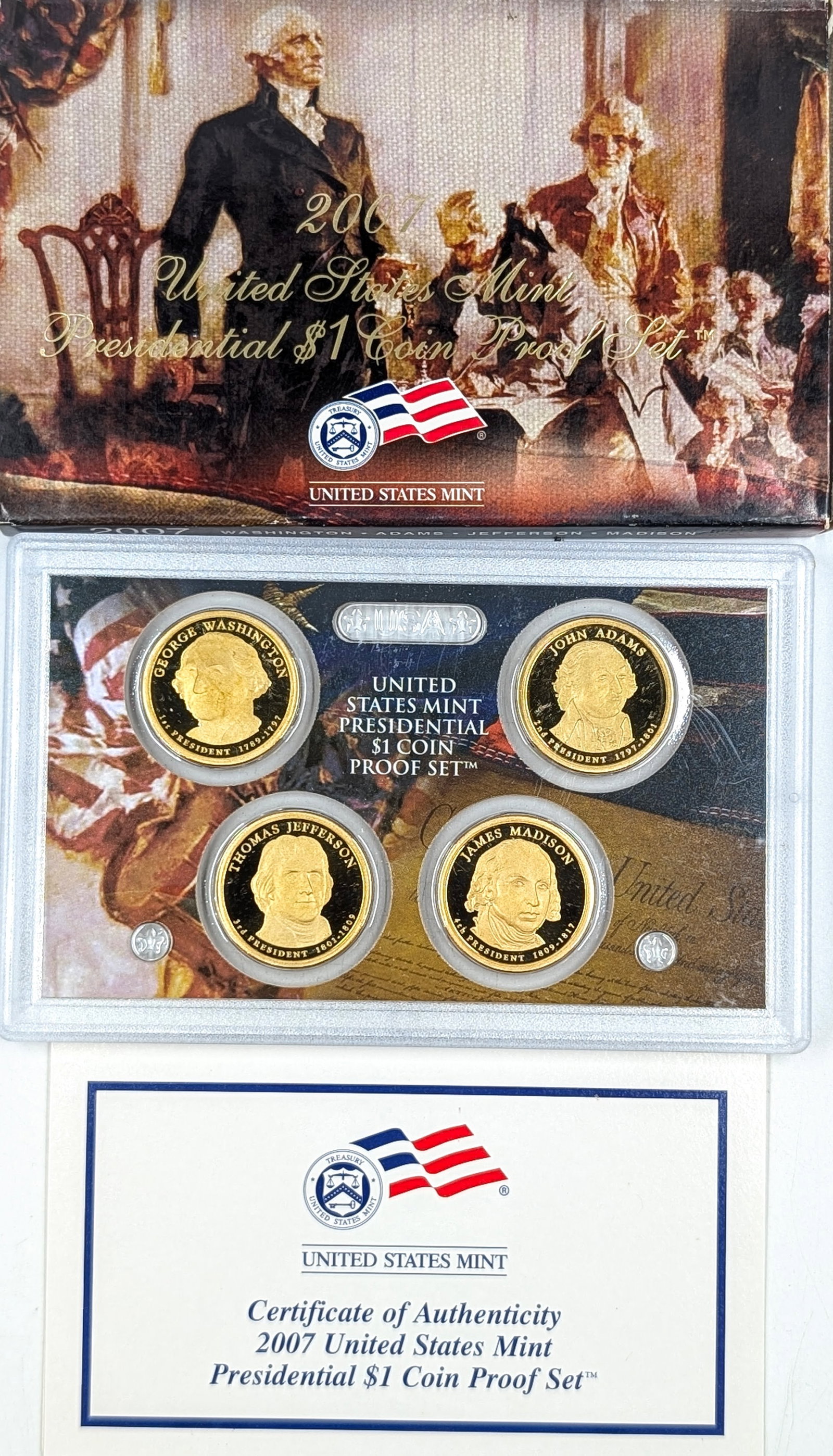 2007 Presidential Proof Dollar Set: _