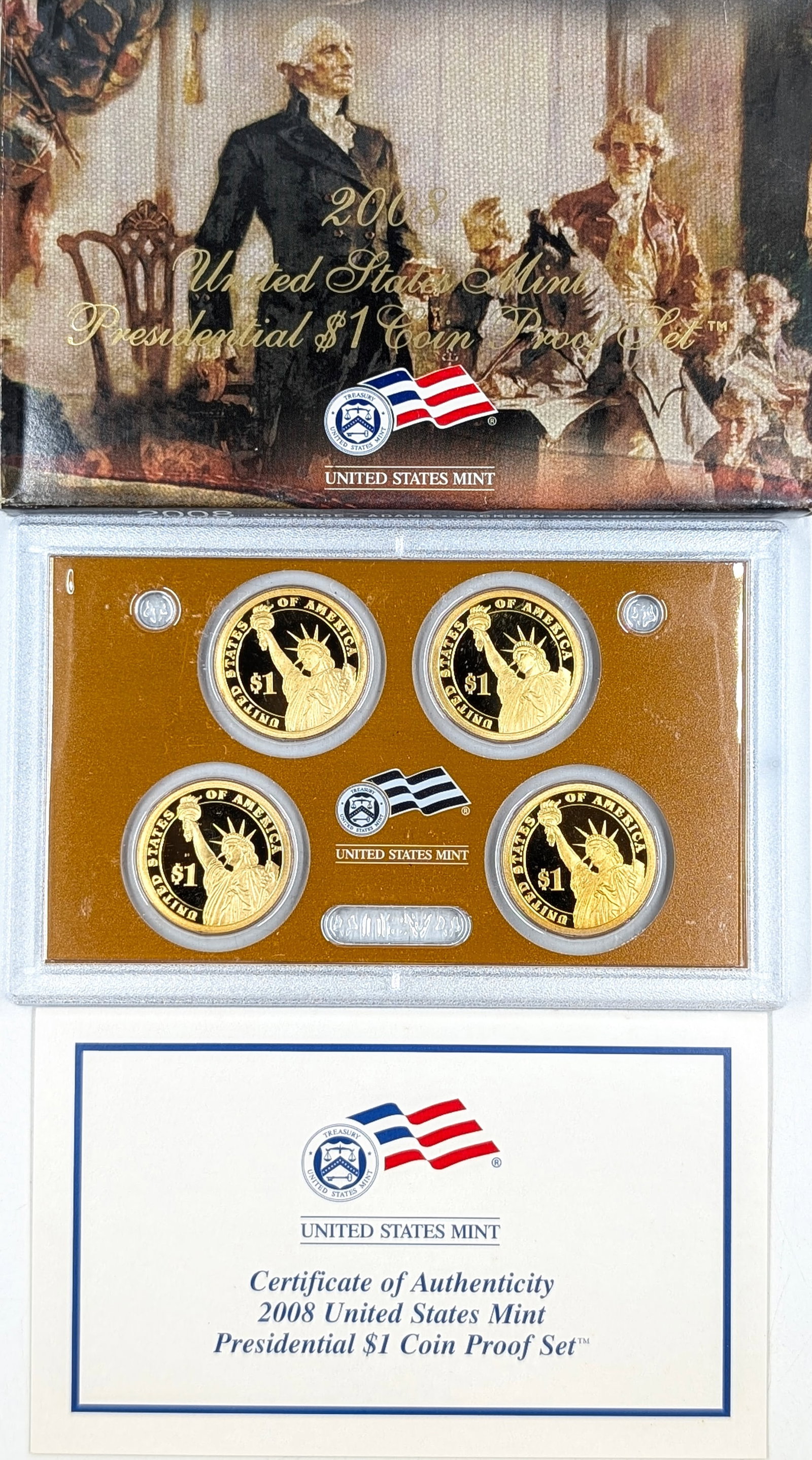 2008 Presidential Proof Dollar Set - 2