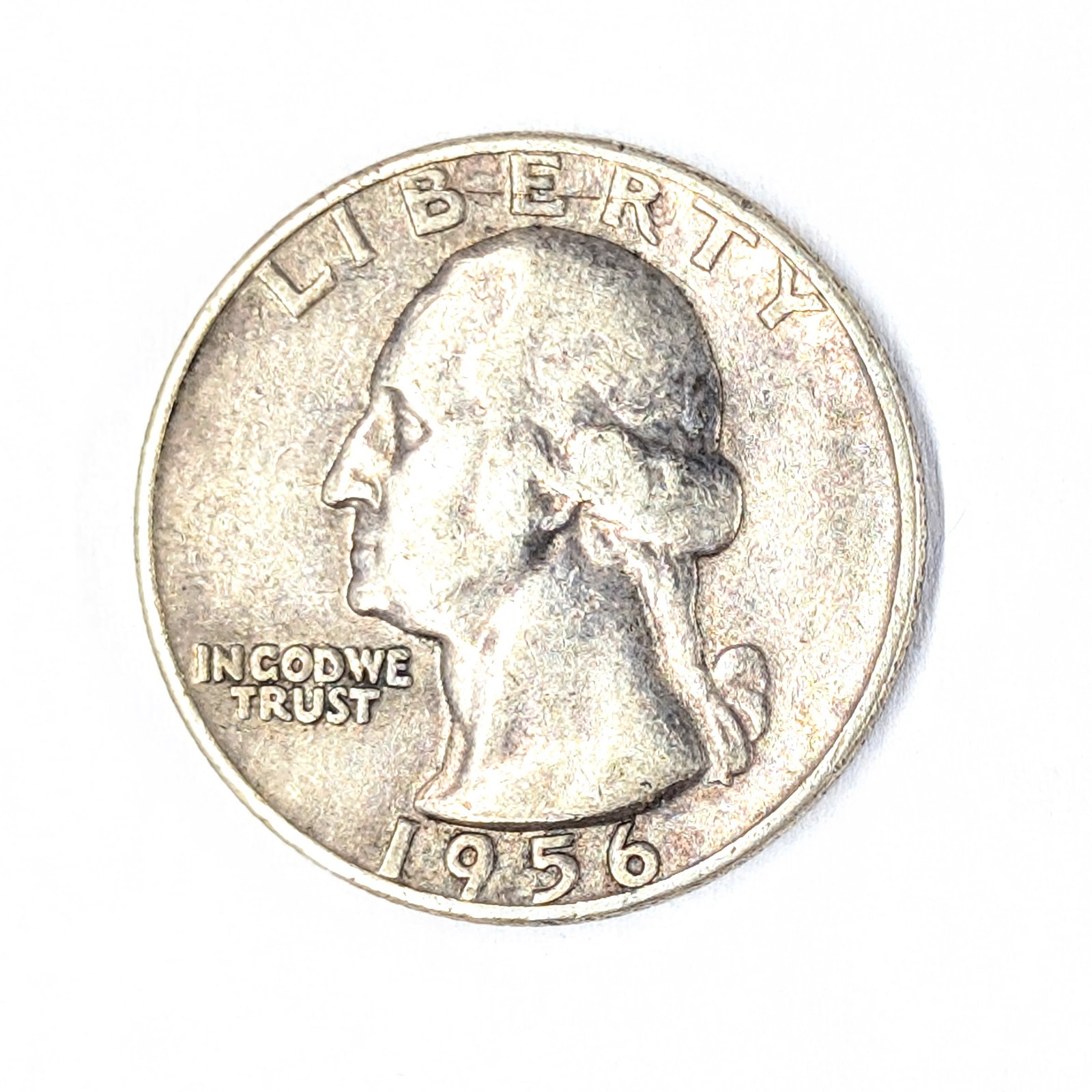 1956 Toned Silver Washington Quarter: _