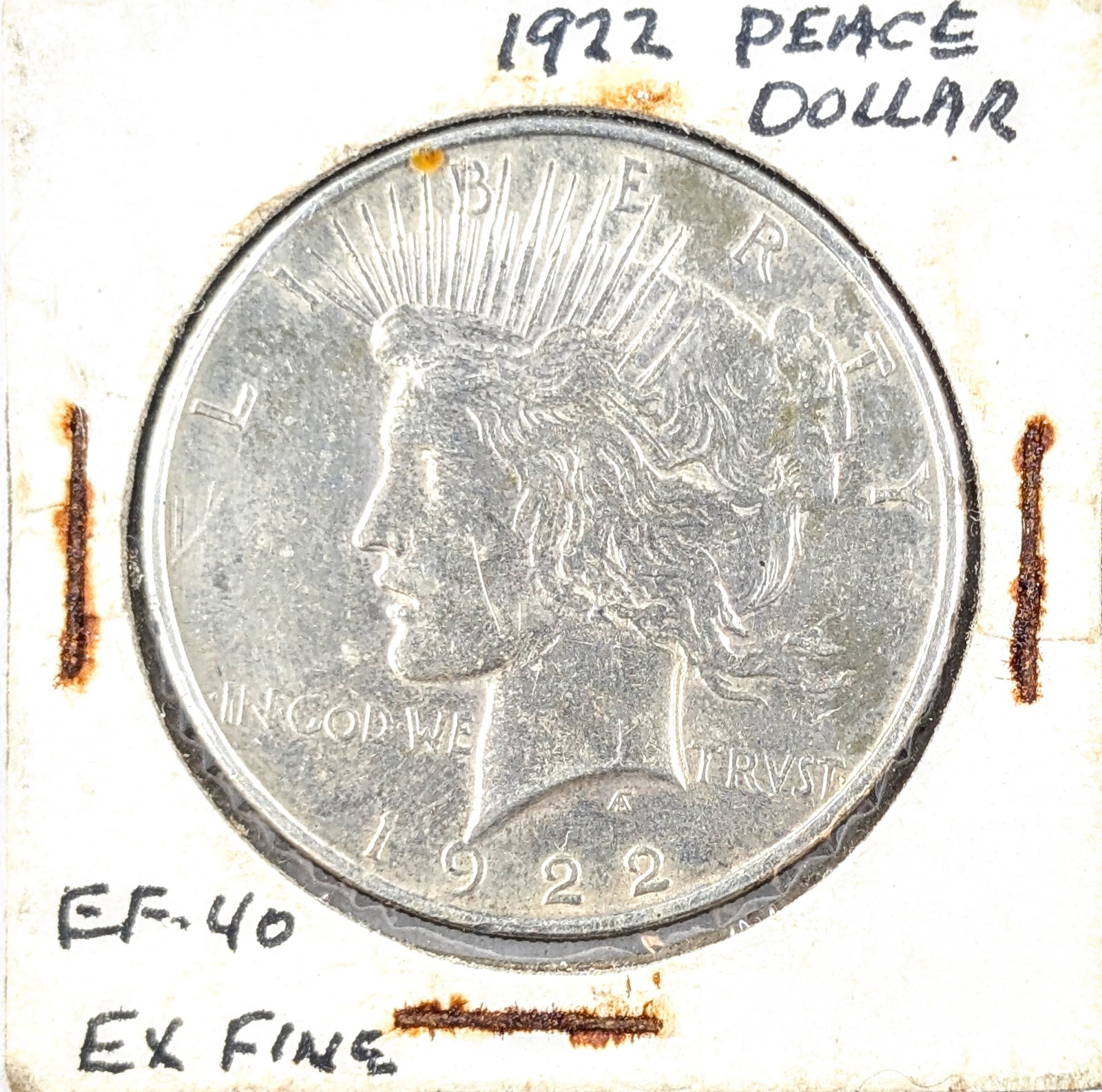 1922 Peace Dollar in Great Condition: _