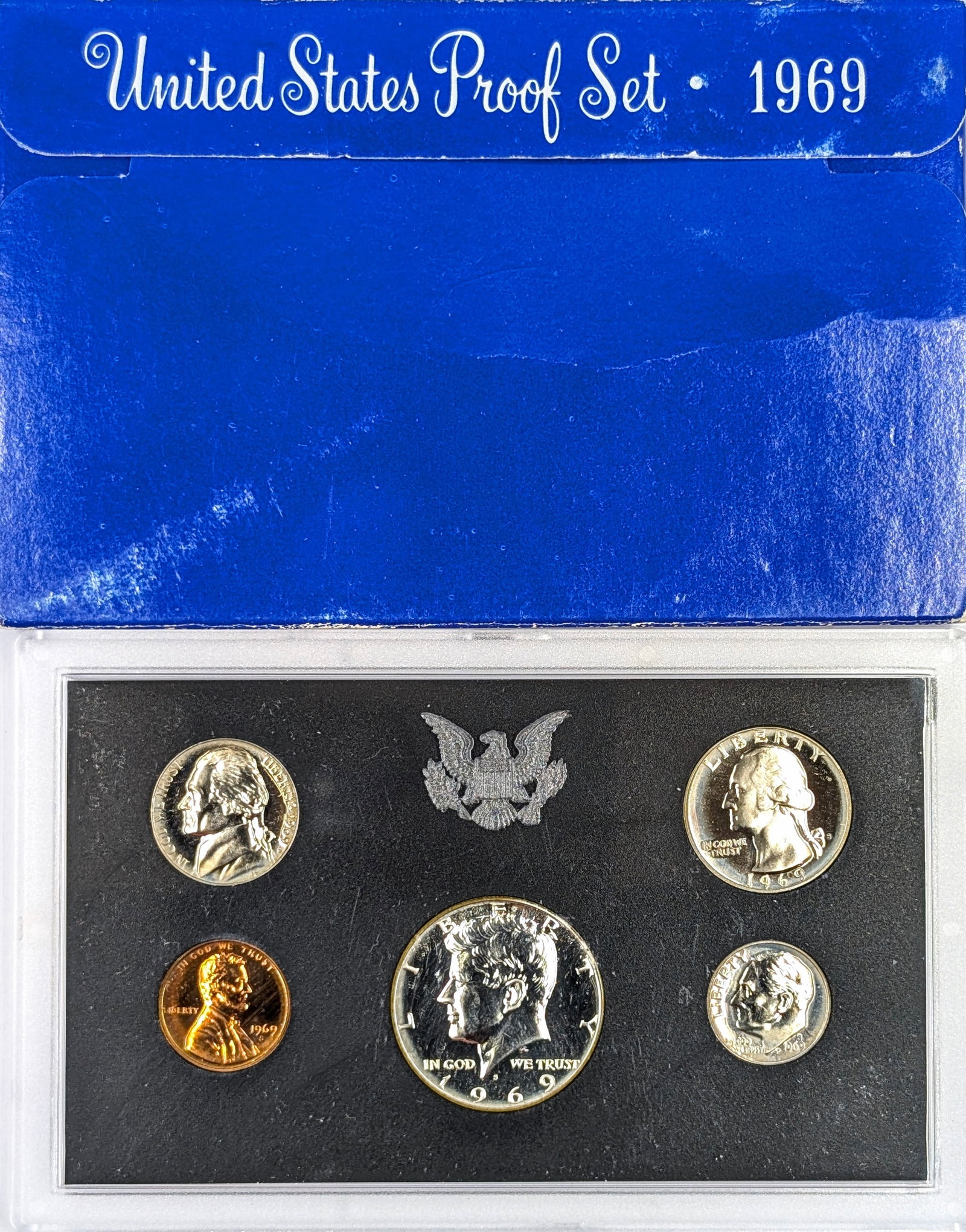 1969 US Mint Proof Set w/ Silver JFK Half (1 of 2)