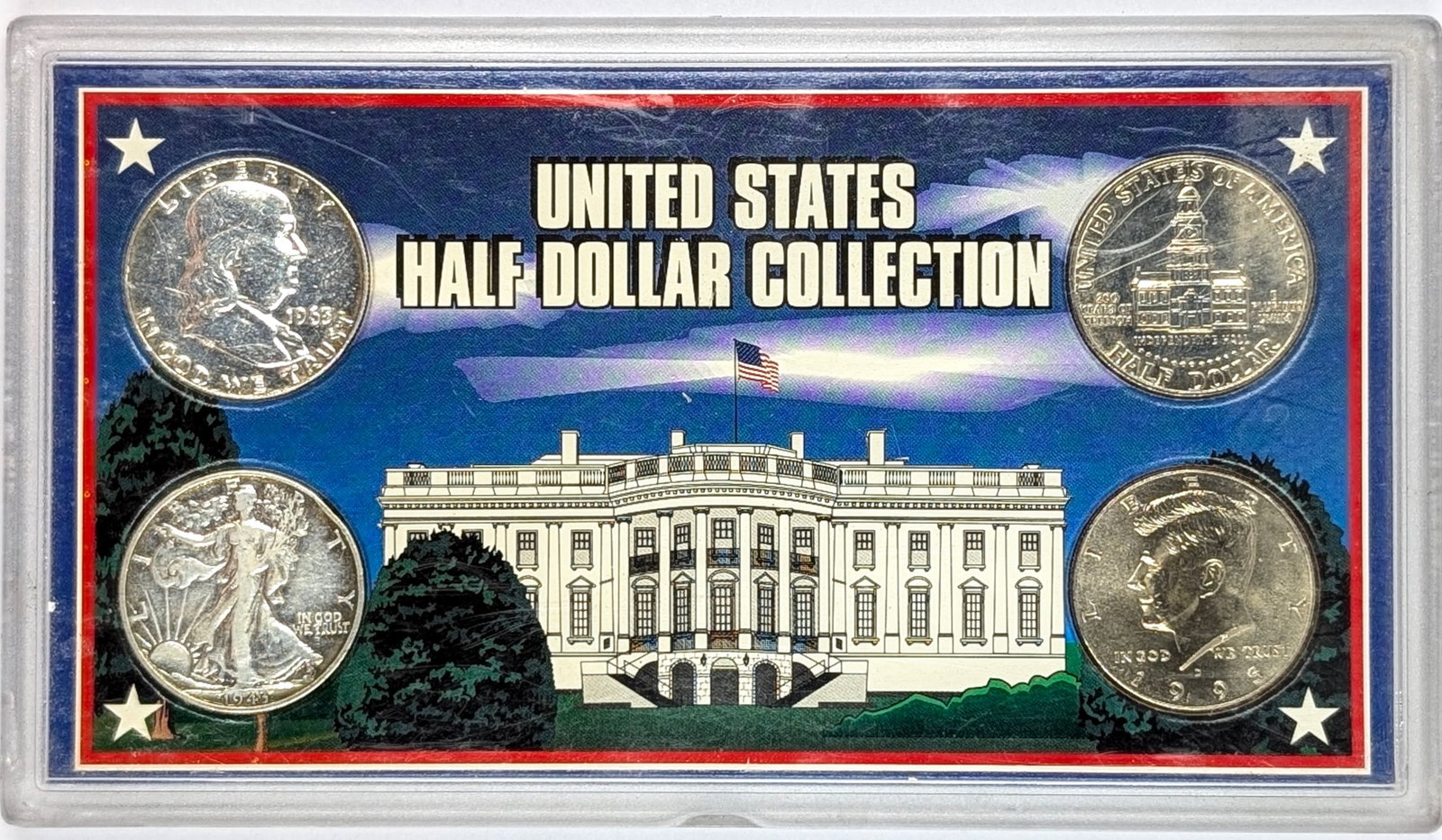 US Half Dollar Collection - 2 silver Half Dollars a commemorative and a 95 JFK.: _