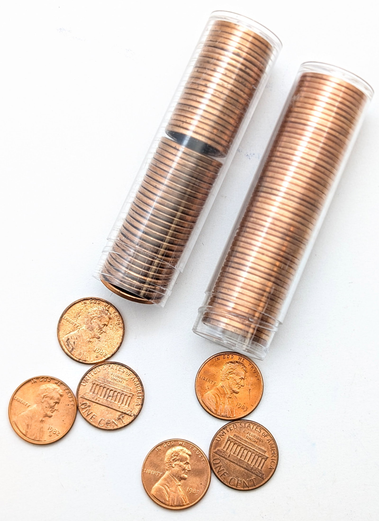 BU Lincoln Cent Rolls - 1982-D & 1983: _