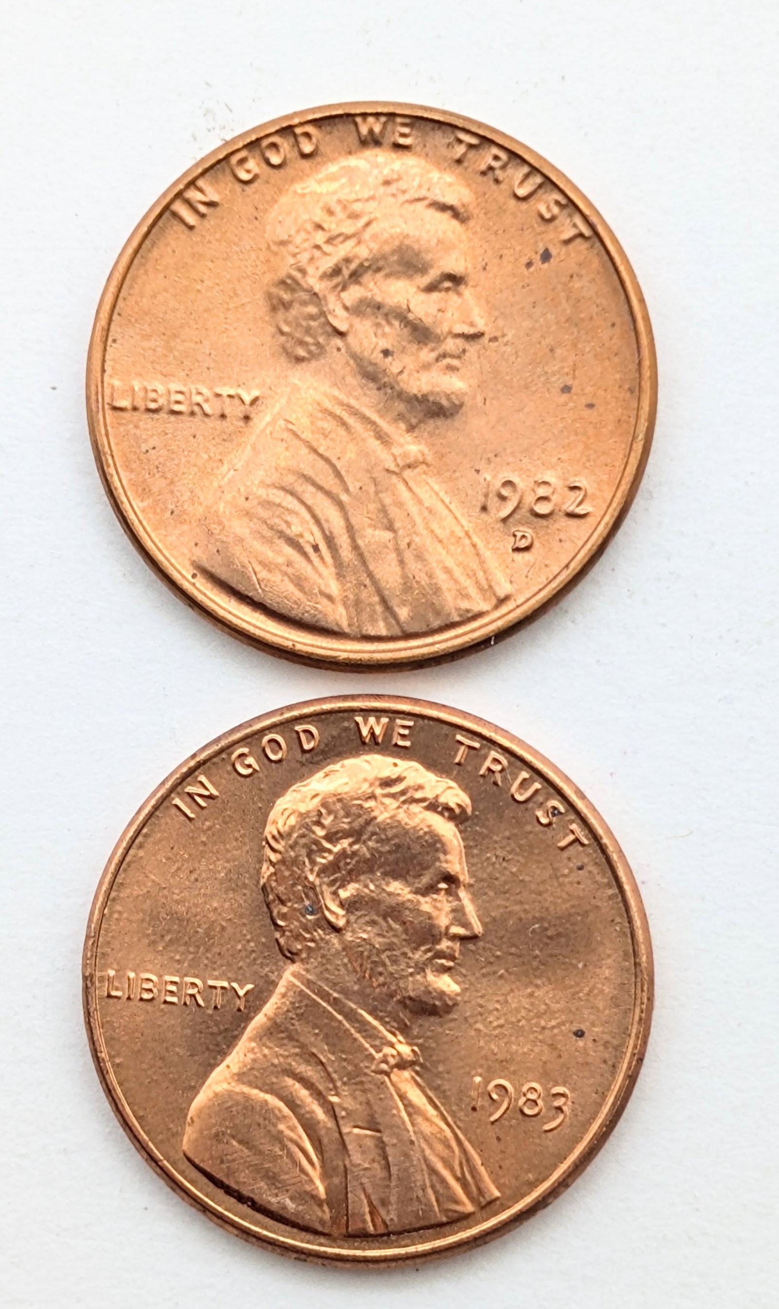 BU Lincoln Cent Rolls - 1982-D & 1983 - 2