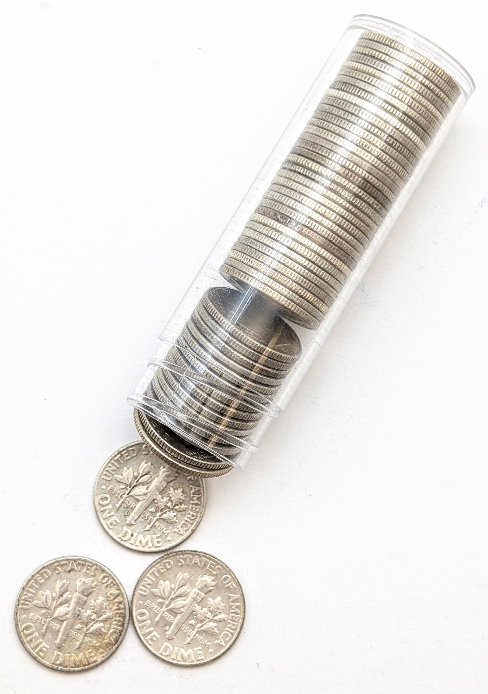 Full Roll of 50 Silver Roosevelt Dimes - 2