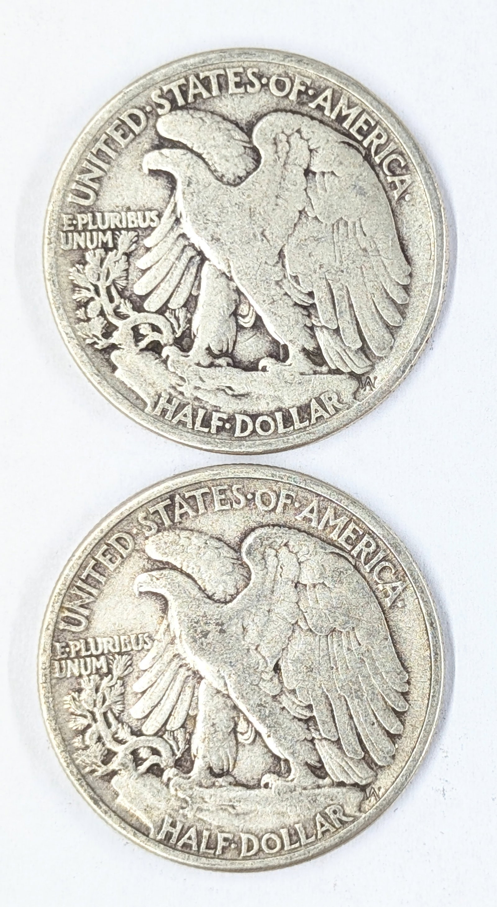 Lot of 2 Silver Walking Liberty Half Dollars - 1940 & 1941 - 2