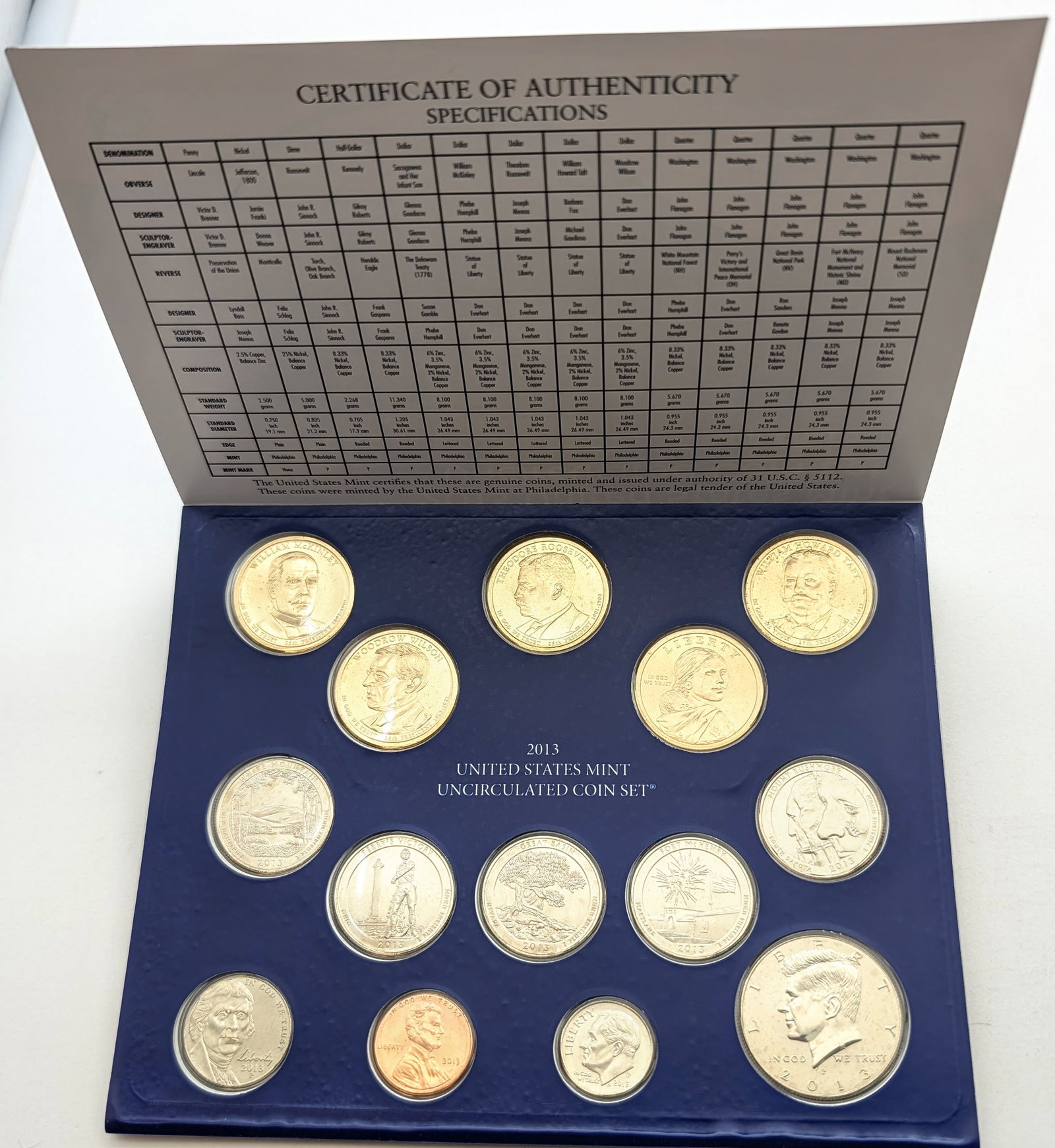 2013 US Mint Uncirculated Coin Set Philadelphia (1 of 2)