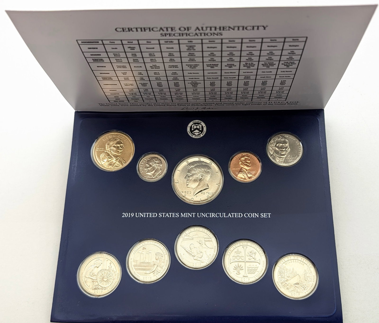 2019 US Mint Uncirculated Coin Set Philadelphia: _