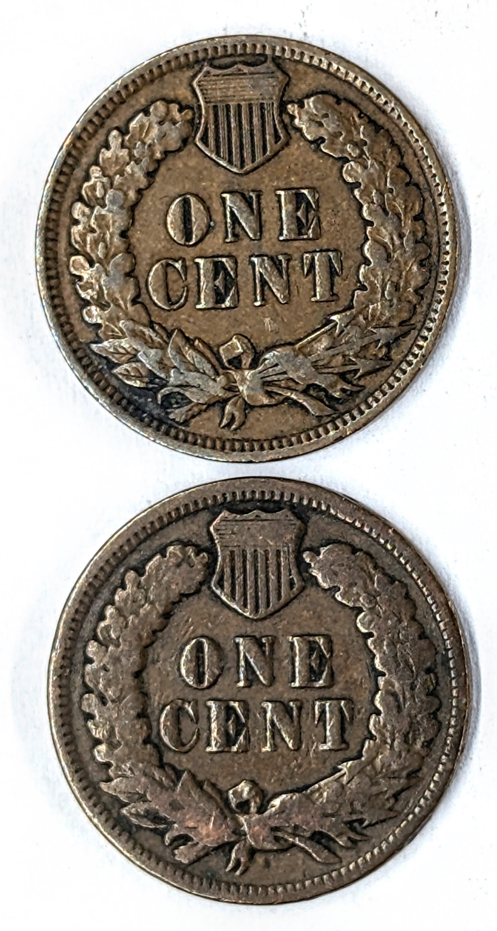 Lot of 2 Indian Head Cents- 1907, 1908 - 2