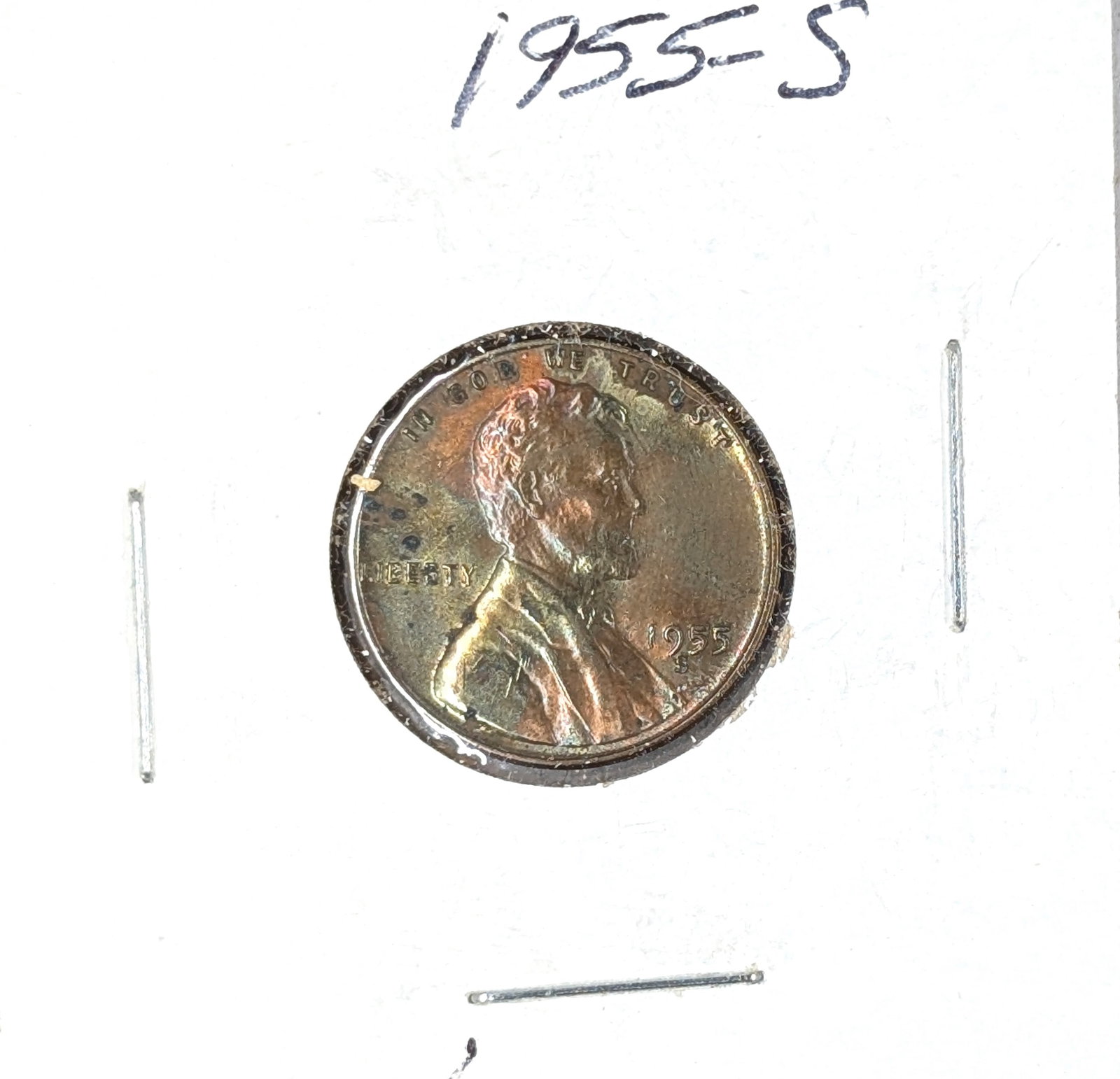 1955-S Lincoln Cent- Incredible Toning! (1 of 3)