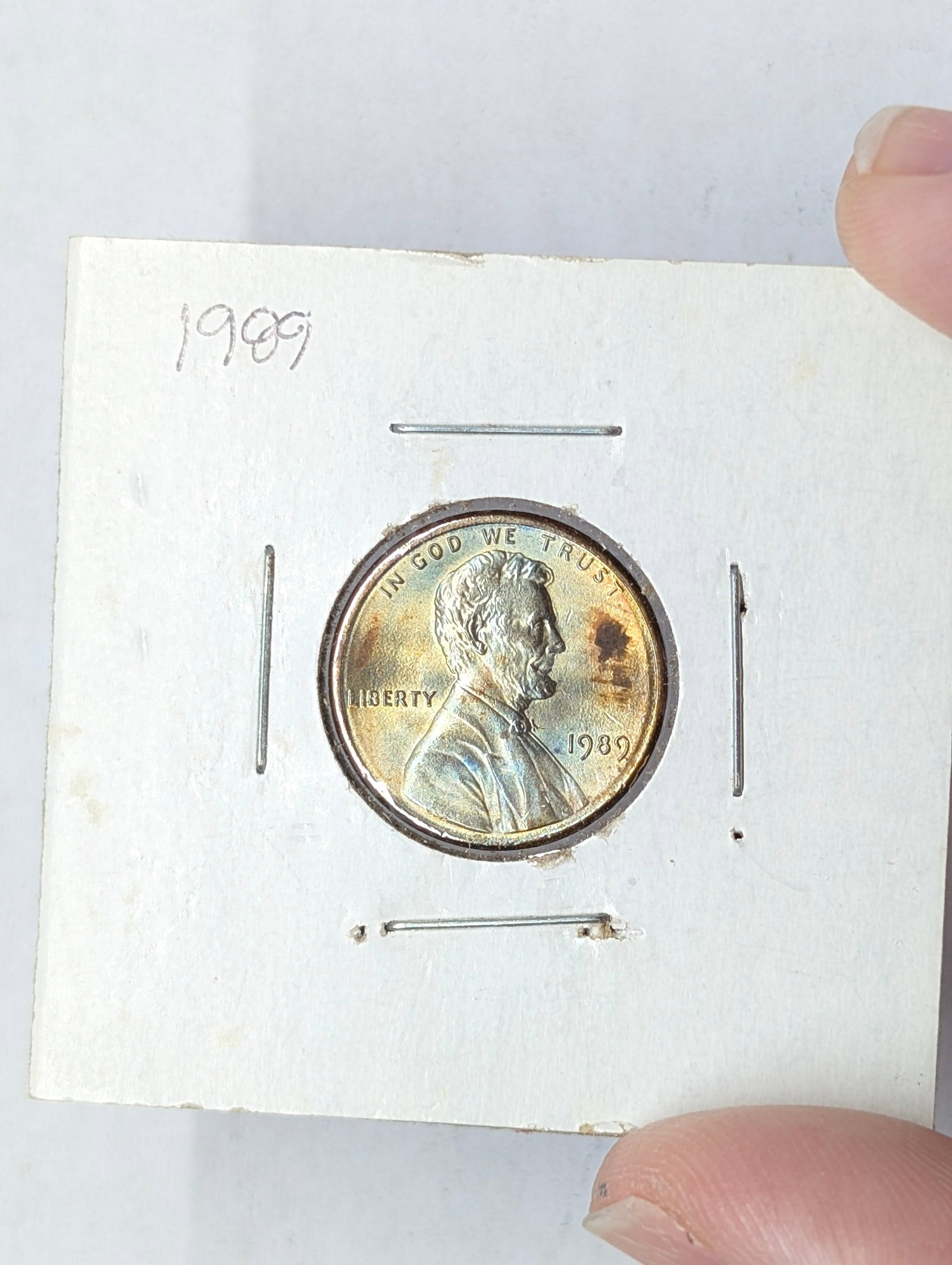 1989 Lincoln Cent- Unique Toning! - 3