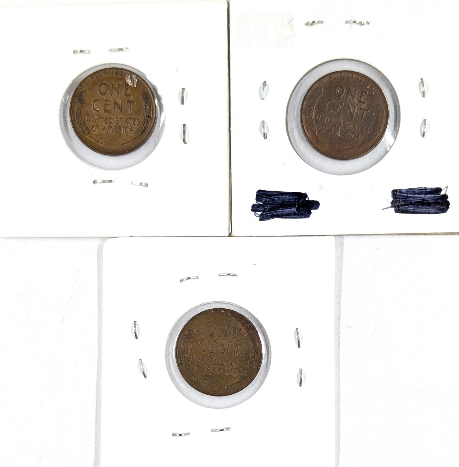 Lot of 3 Wheat Cents- 1929 P/D/S - 2