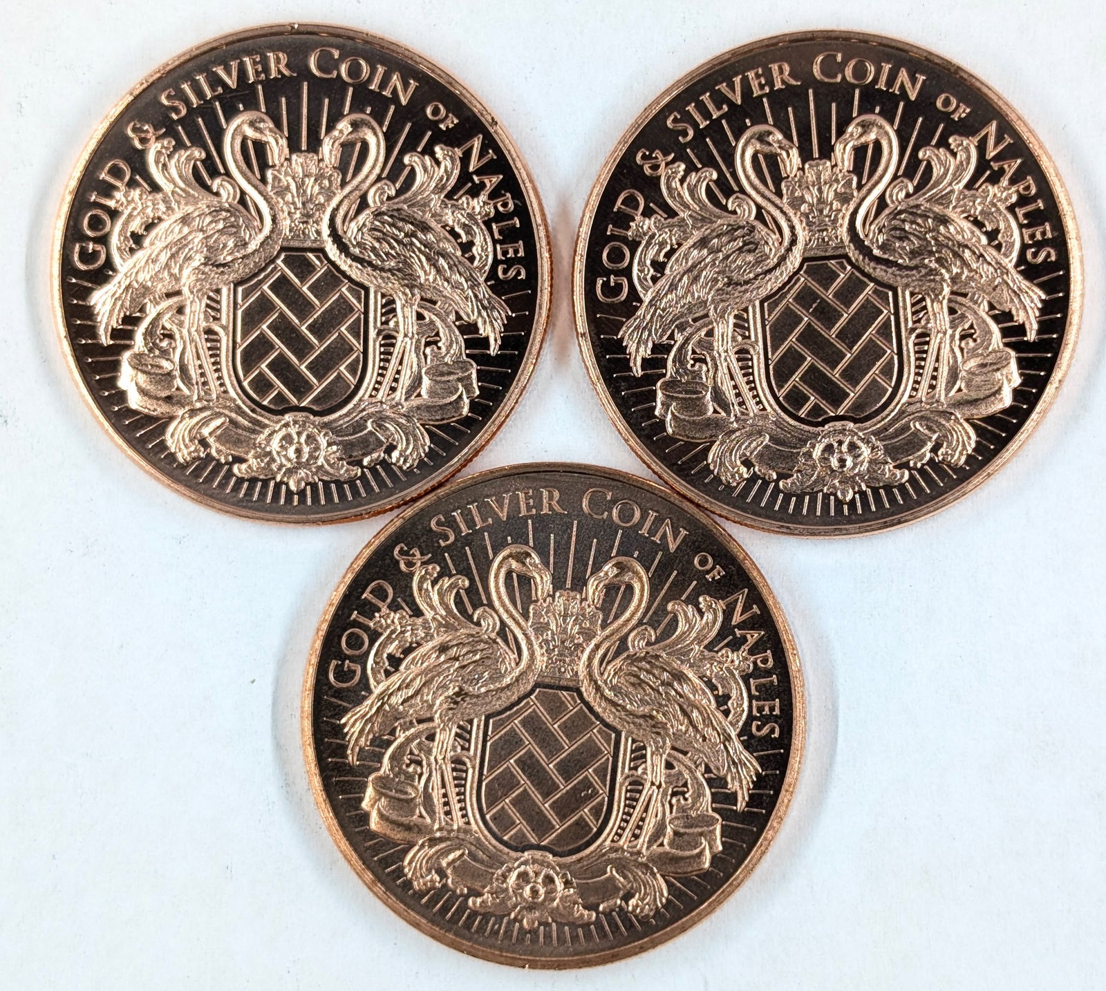 Lot of 3 - 1 Ounce (each) Fine .999 Copper Rounds - FL Panther(2), Don't Mess w/ Me - 2