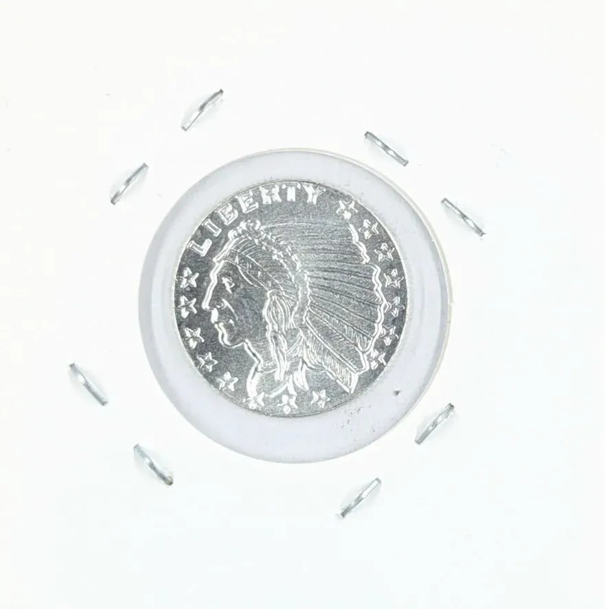 1/10th oz .999 Fine Silver Round- Indian - 2
