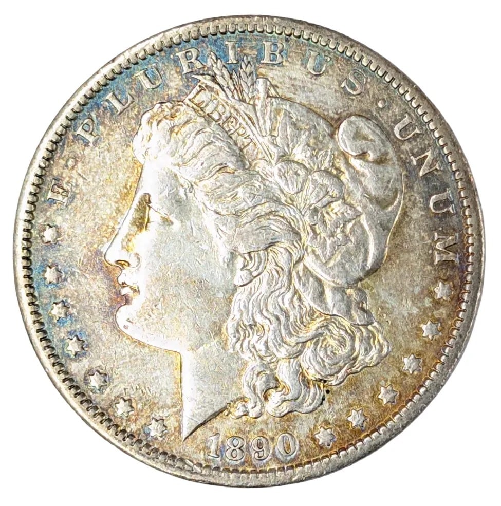 1890-S Morgan Silver Dollar- Beautifully Toned: _