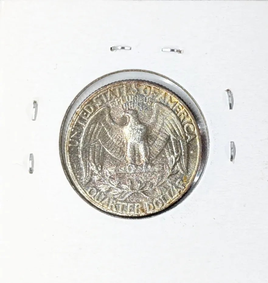 1954 Silver Washington Quarter- Toned - 2