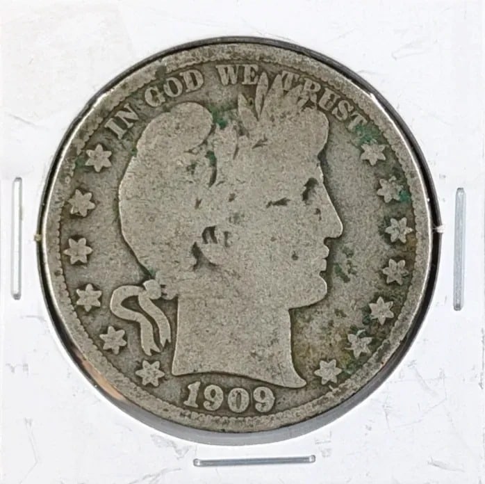 1909 Silver Barber Half Dollar: _
