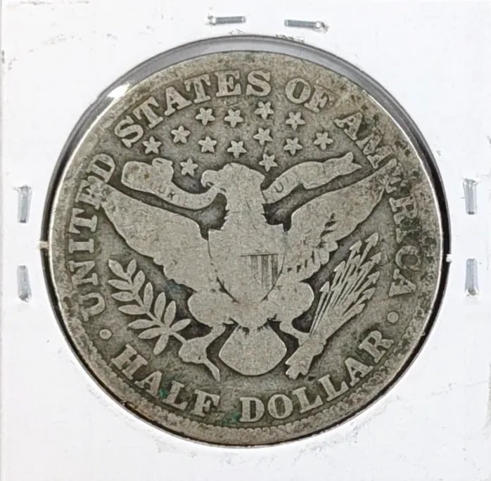 1909 Silver Barber Half Dollar - 2