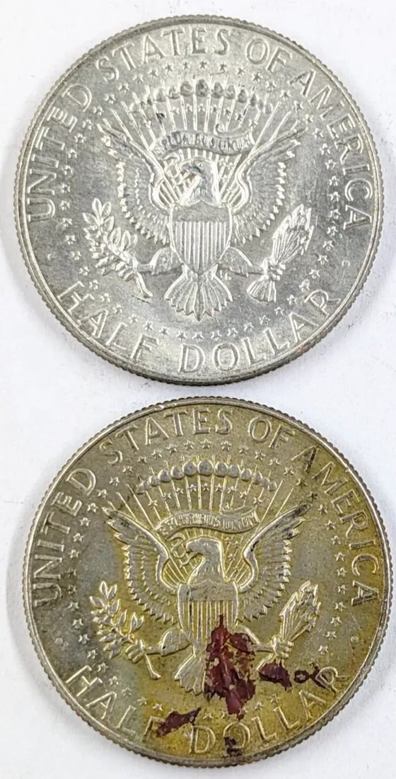 Lot of 2 Silver JFK Half Dollars- 1967, 1968-D (40%) - 2