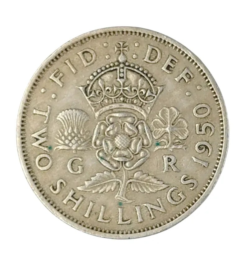 1950 Great Britain Two Shillings Coin - 2