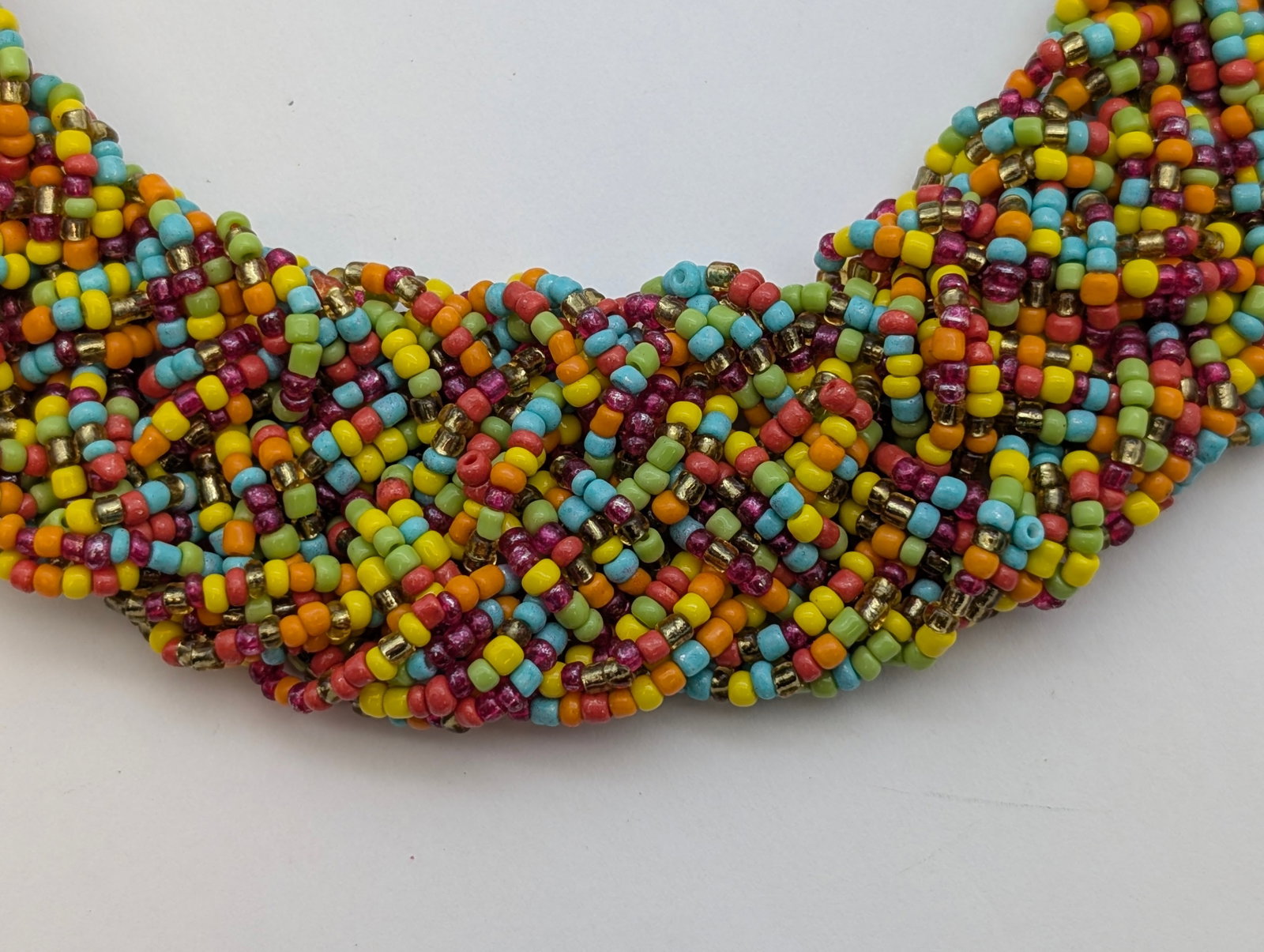 Erica Lyons Chunky Braided Beaded Necklace and Beaded Bracelet - 3