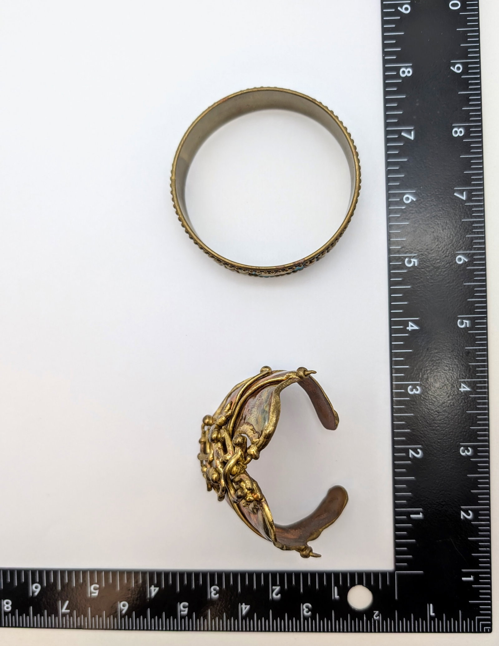 Lot of 2 Ornate Statement Cuff Bracelets - 7