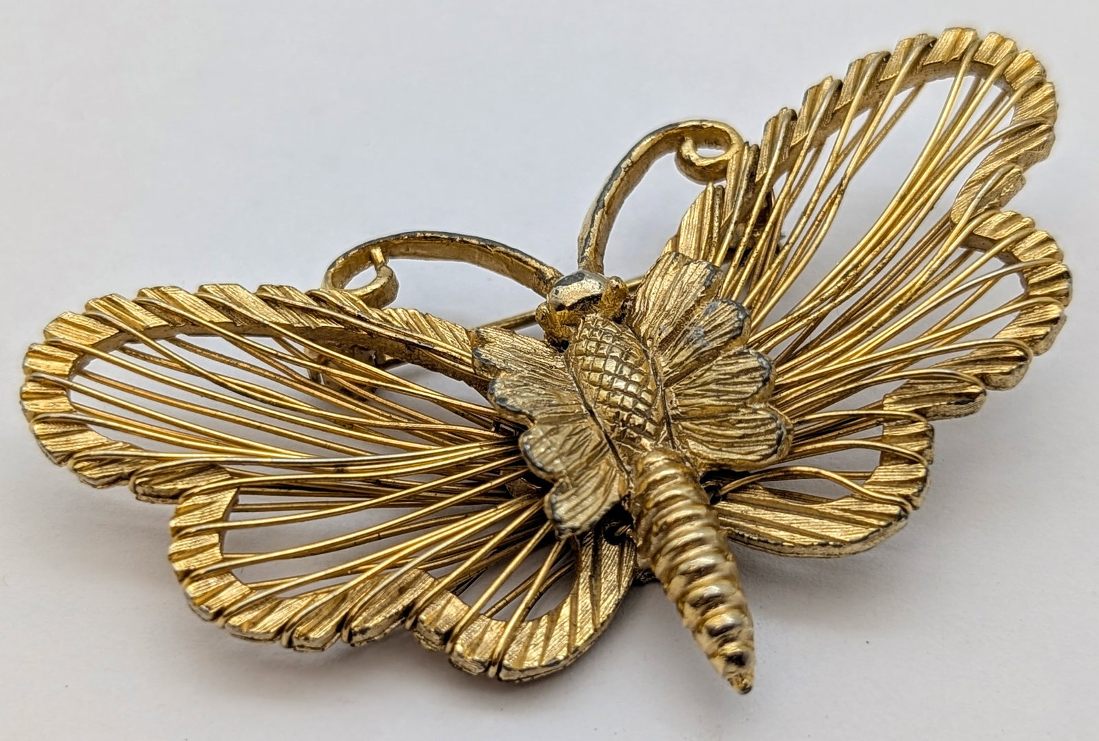Lot of 3 Vintage Brooches/Pins- Rhinestones, Bee(Monet), Butterfly - 4