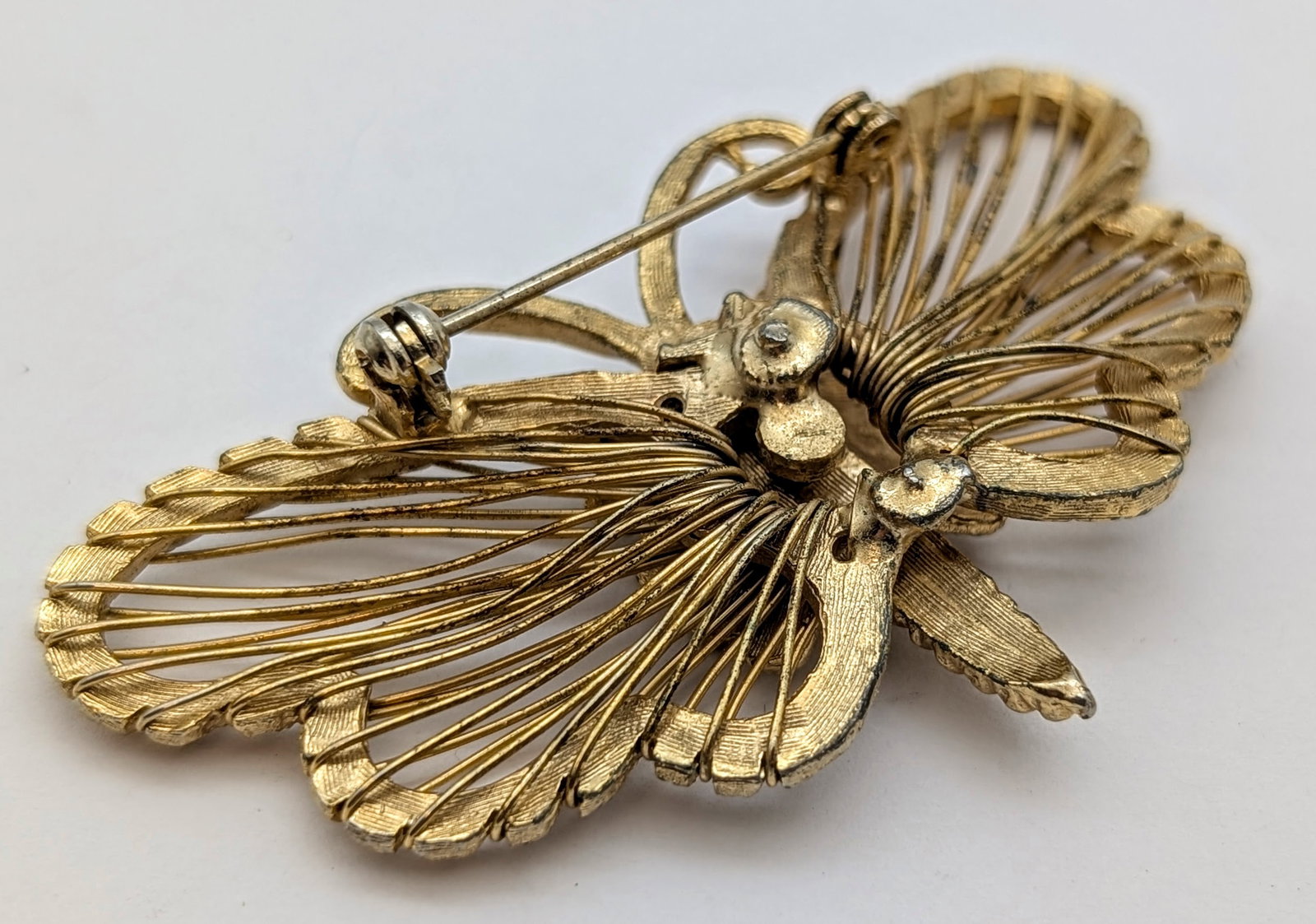Lot of 3 Vintage Brooches/Pins- Rhinestones, Bee(Monet), Butterfly - 5