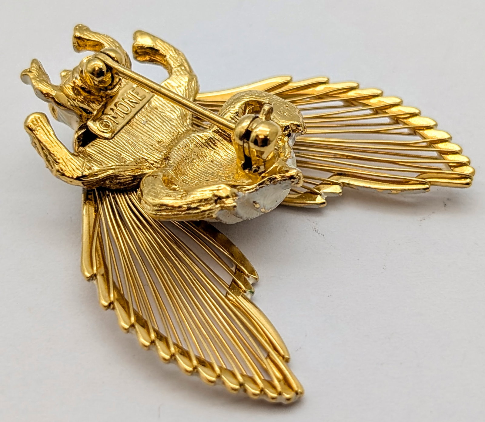 Lot of 3 Vintage Brooches/Pins- Rhinestones, Bee(Monet), Butterfly - 7
