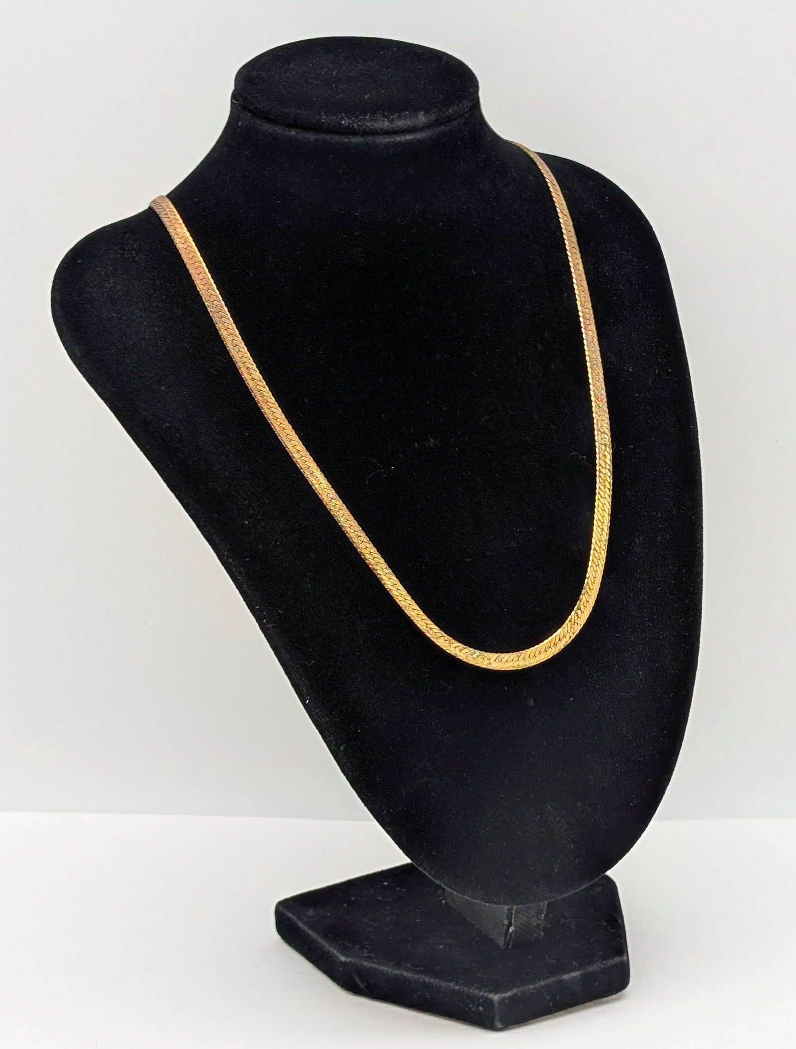 Italian Sterling Silver Herringbone Necklace: _