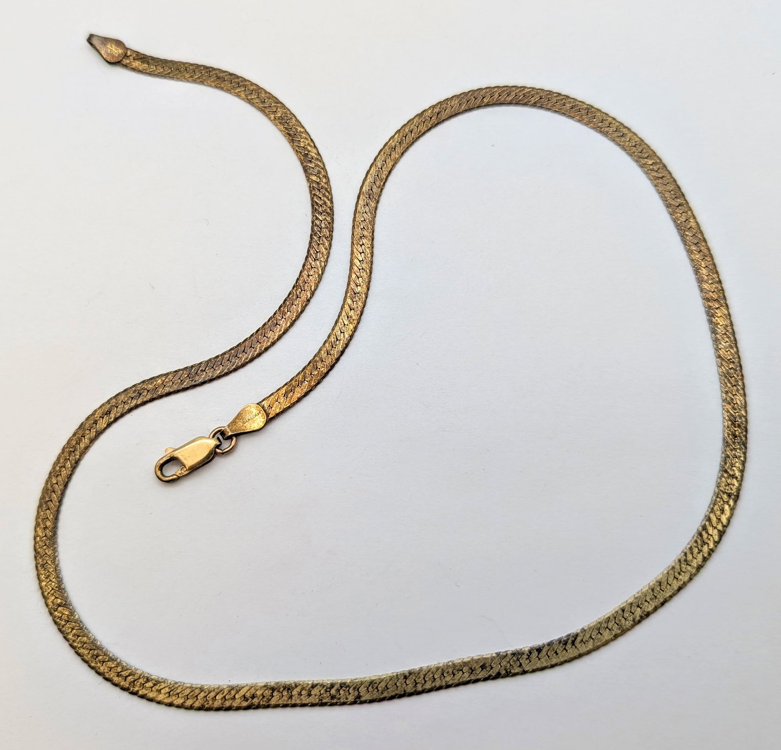 Italian Sterling Silver Herringbone Necklace - 2