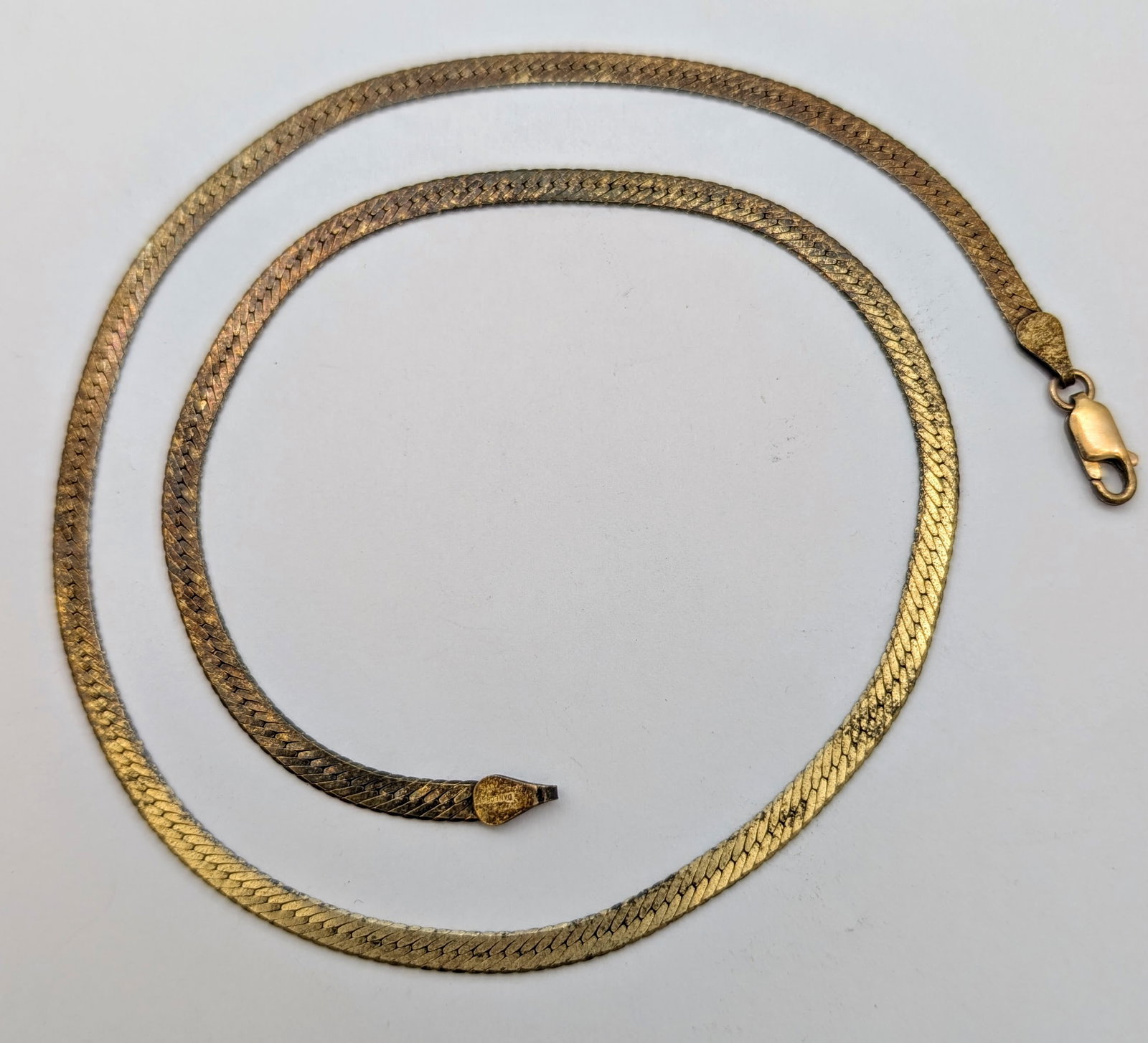 Italian Sterling Silver Herringbone Necklace - 5