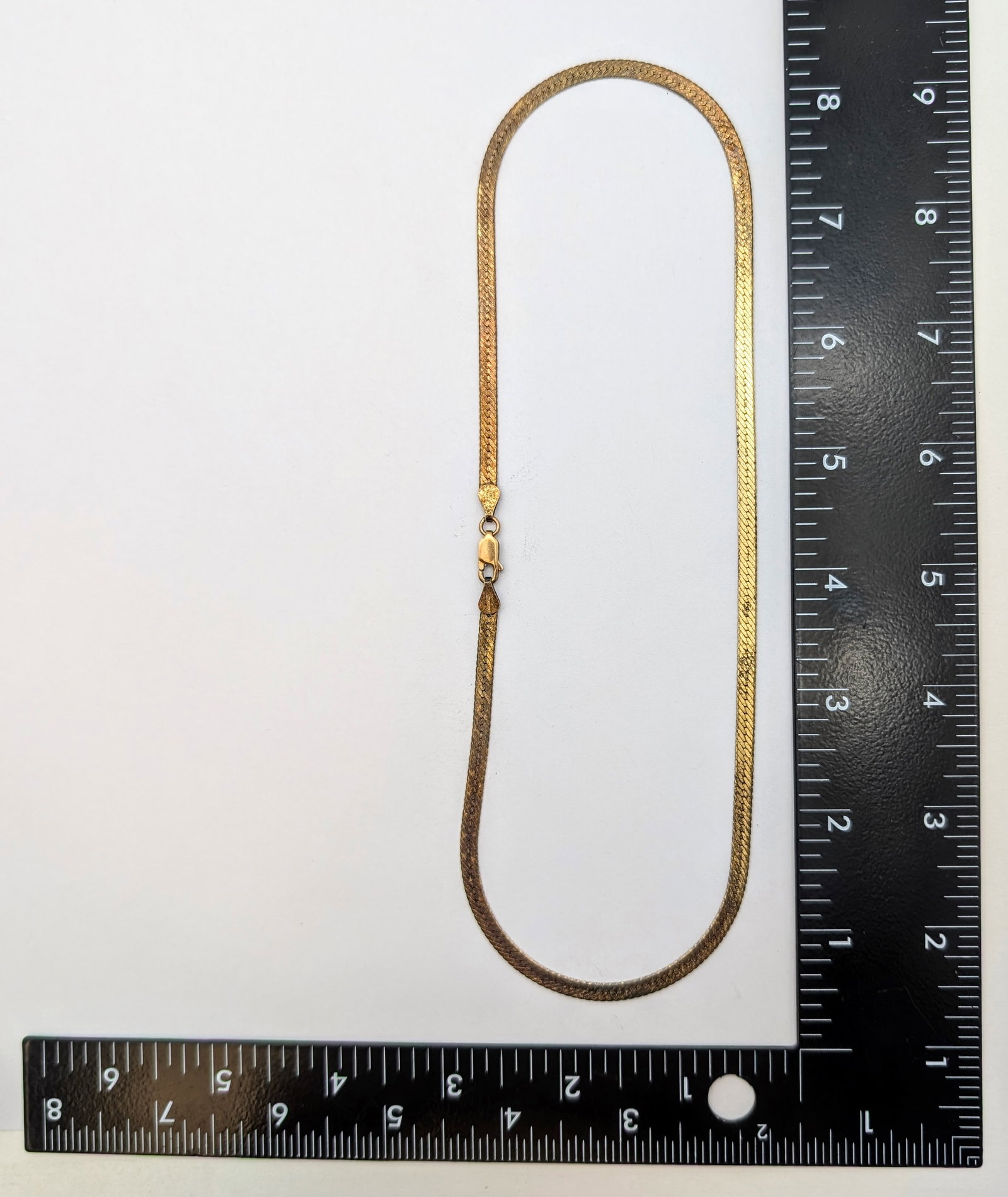 Italian Sterling Silver Herringbone Necklace - 6