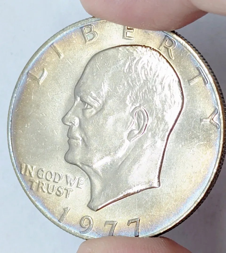 1977 Eisenhower " Ike" Uncirculated Dollar- Soft Toning - 3