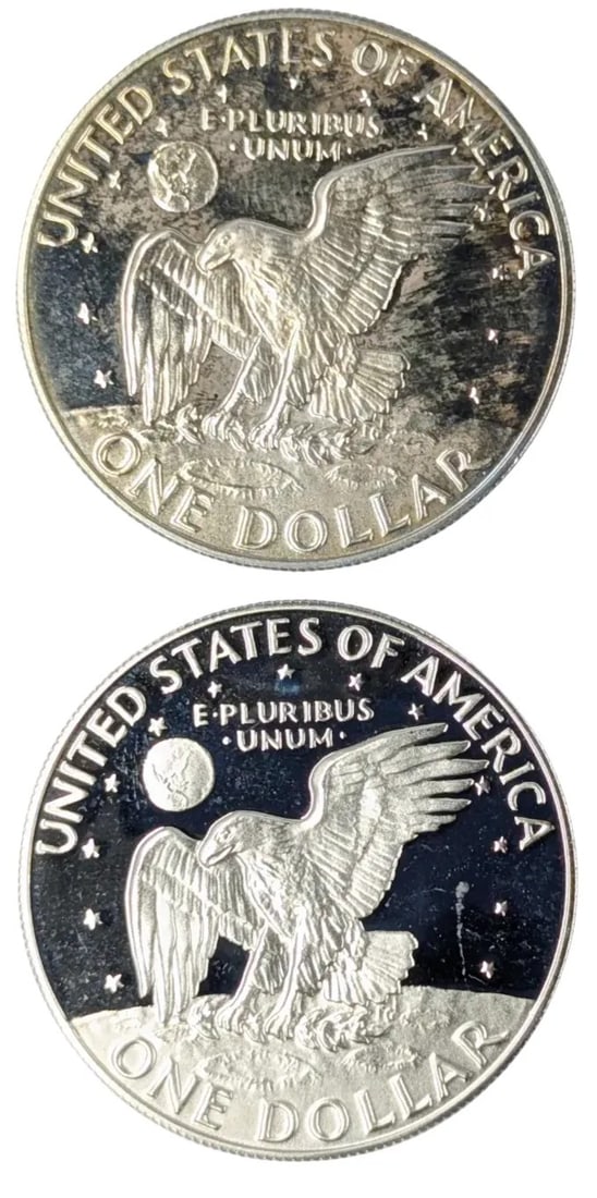 Lot of 2 Eisenhower "Ike" Proof $1 Coins- 1977-S, 1978-S - 2