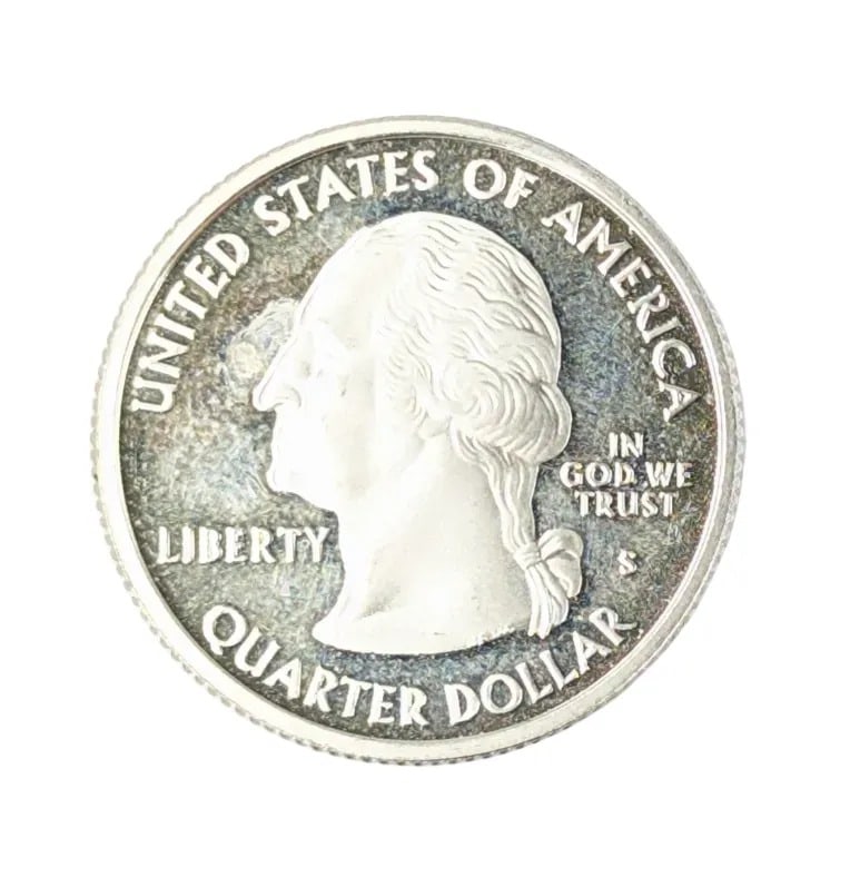 2004 Iowa Silver Proof Washington State Quarter - 2