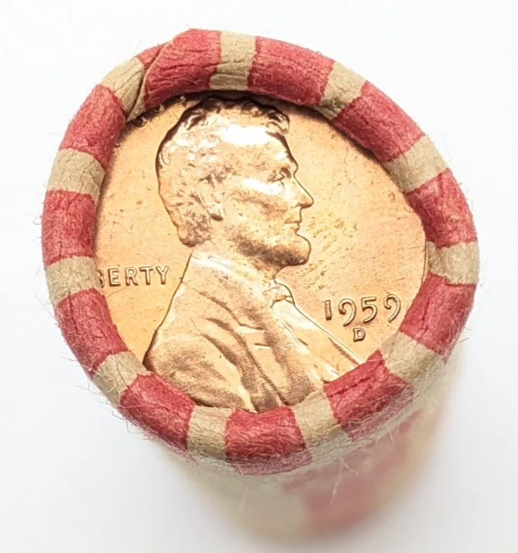 Roll of 50 1959-D Uncirculated Lincoln Cents - 3
