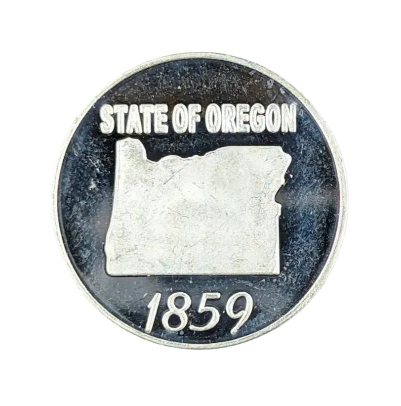 5 Grams Fractional State of Oregon- Fine .999 Silver Round - 2