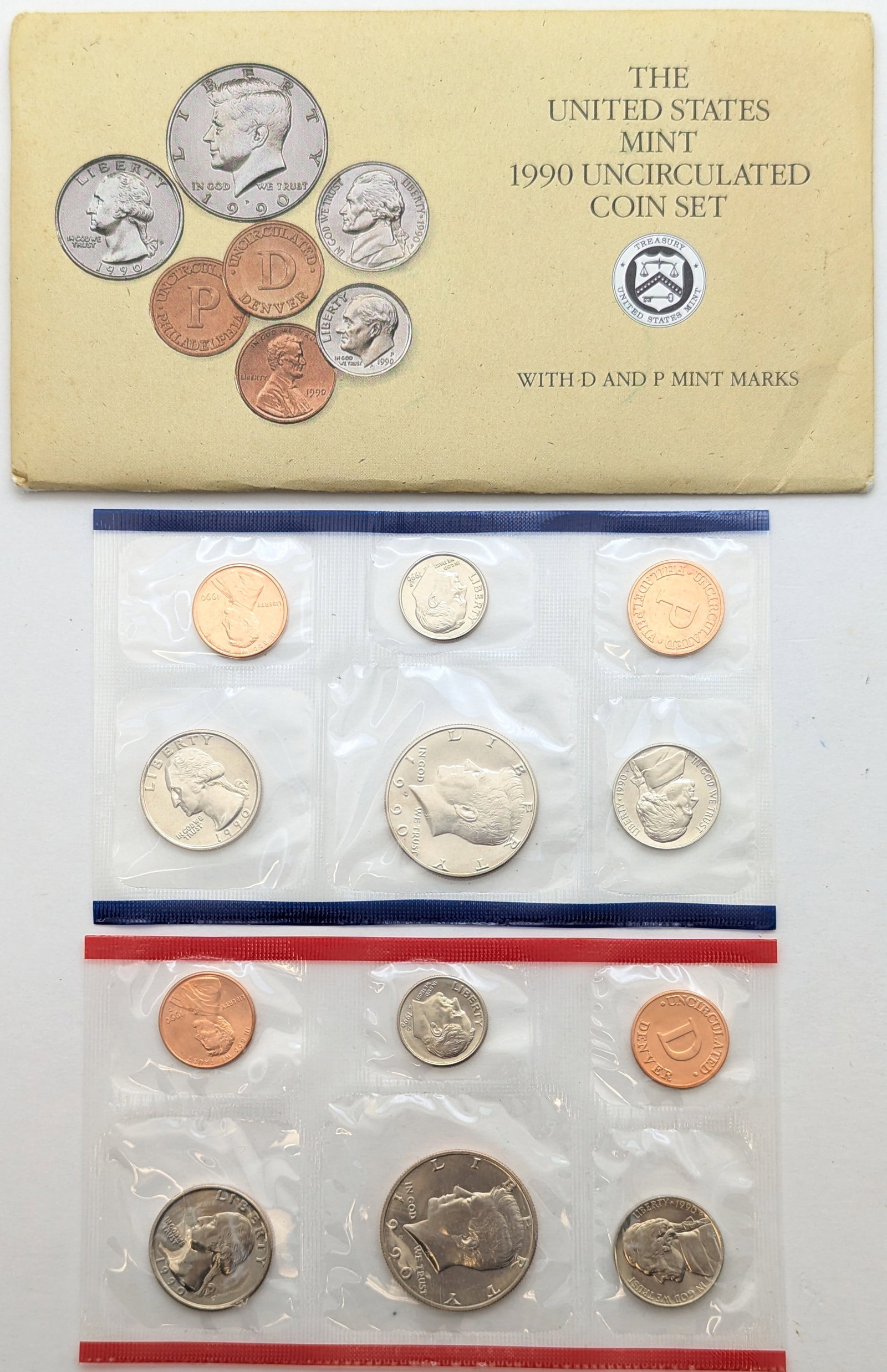1990 US Mint Uncirculated Coin Set: _