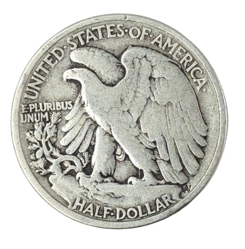 1937 Silver Walking Liberty Half Dollar - 2