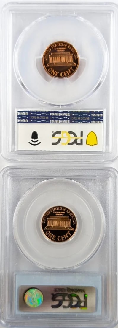 Lot of 2 PCGS PR69RD DCAM Lincoln Cents- 1999-S, 2000-S - 2