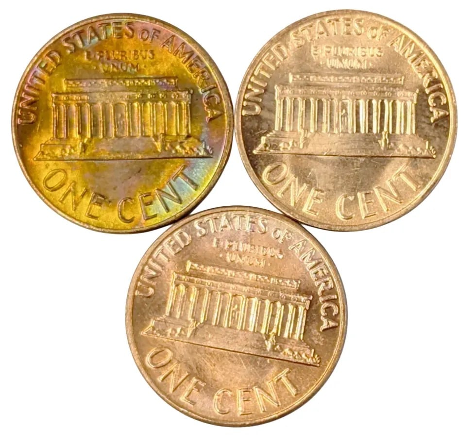 Lot of 3 Uncirculated Lincoln Cents- 1969-D, 1970-S/D - 2