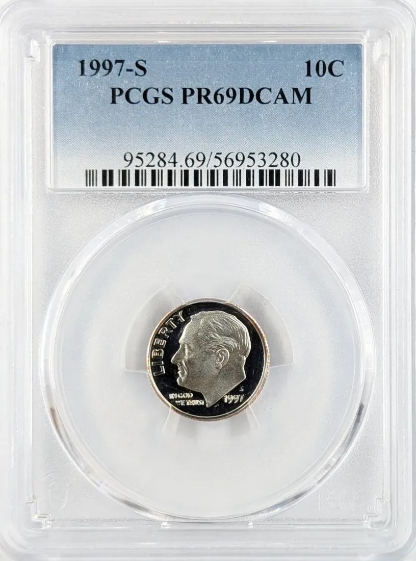 PCGS 1997-S PR69 DCAM Roosevelt Dime: _