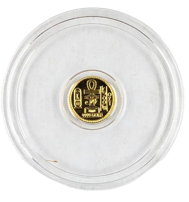 1/500th oz .999 Fine Gold Round- Monarch Egyptian Eye of Ra. - 2