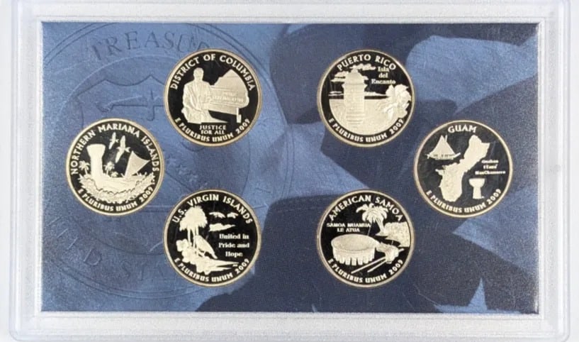 2009 US Mint District of Columbia & US Territories Quarter Proof Set: _