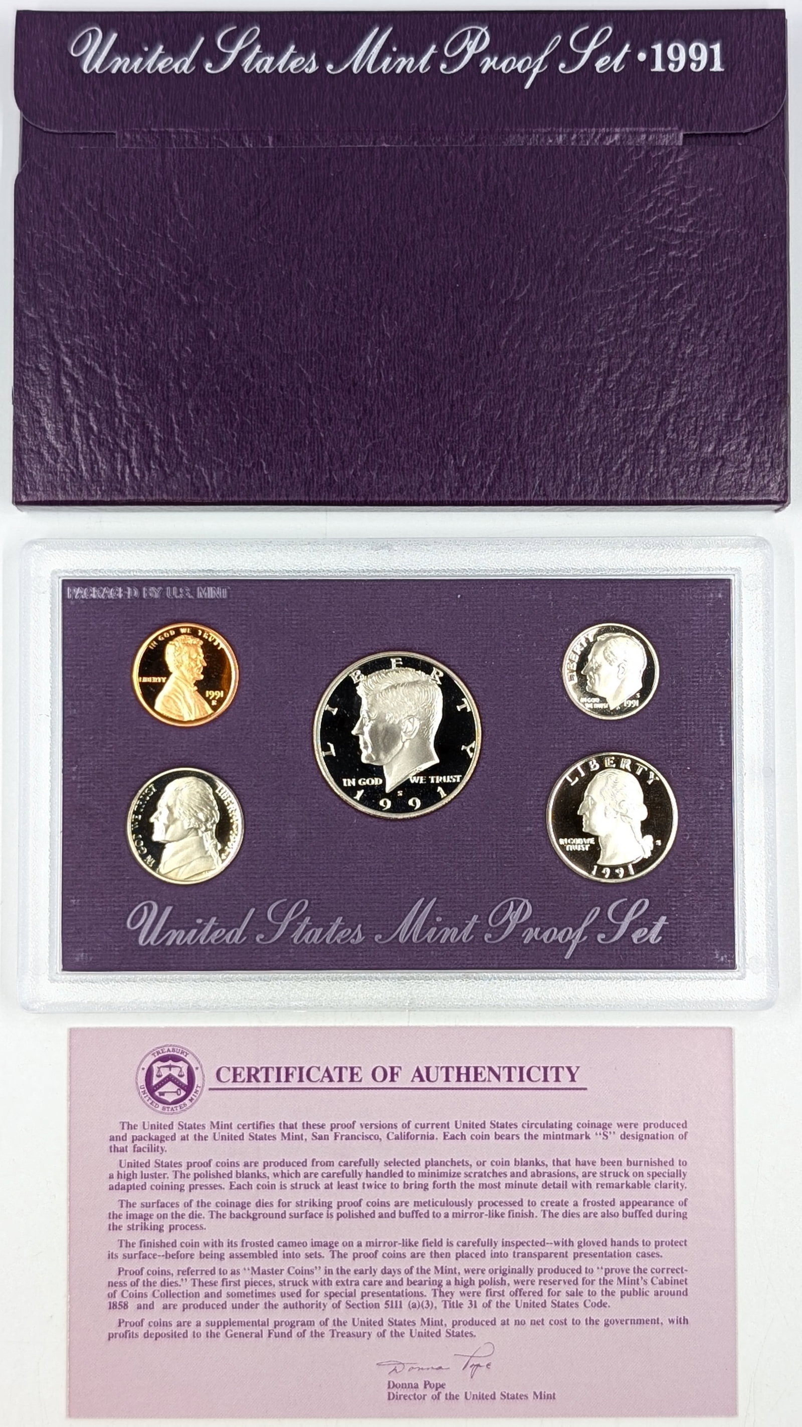 1991 US Mint Proof Coin Set: _