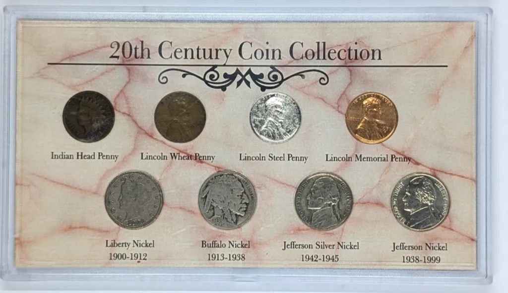 20th Century Coin Collection Set w/ Silver War Nickel (1 of 2)