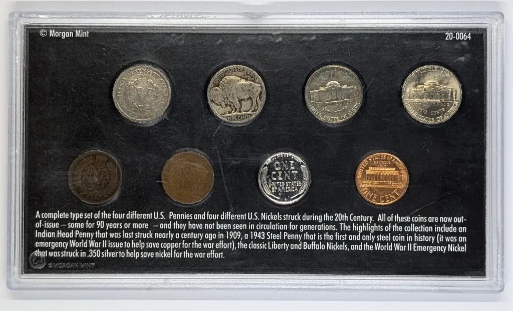 20th Century Coin Collection Set w/ Silver War Nickel - 2