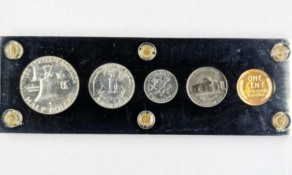 FEATURE -1953 US Silver Proof Set w/ Silver Half, Quarter, & Dime in a Capital Case - 2
